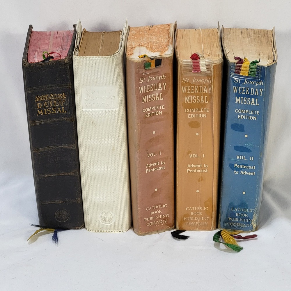 St Joseph Daily & Weekday Missal Lot 5 Catholic Book Publishing FLAWS READ